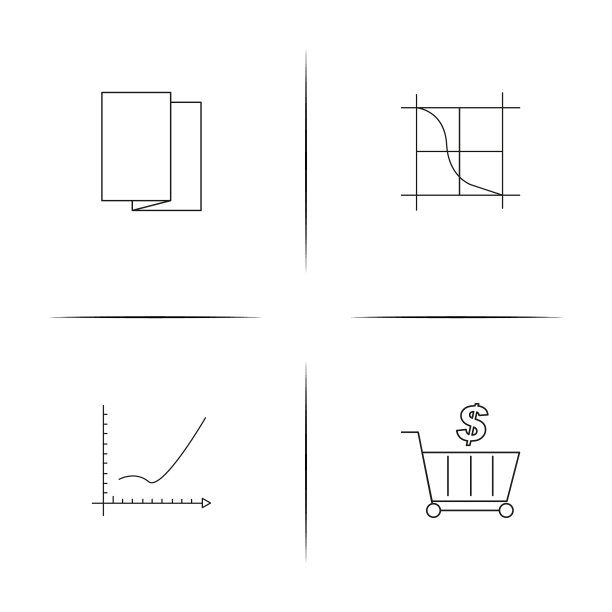 业务线性简单图标设置轮廓图标图片下载