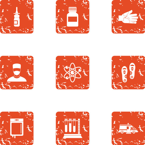 新陈代谢图标设置垃圾摇滚风格图片下载