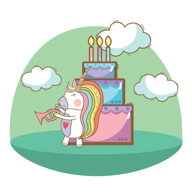 生日派对独角兽派对漫画图片下载