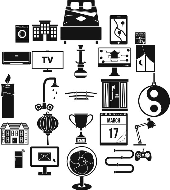 居住图标设置简单的风格图片下载