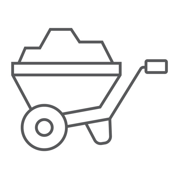 手推车细线图标工具图片下载