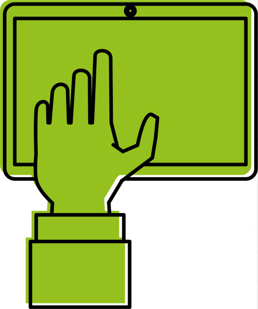 手与平板电脑图标形象图片下载