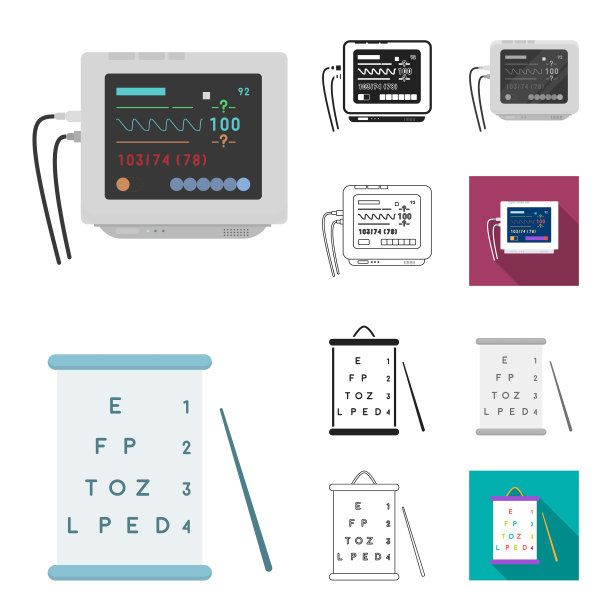 医药和治疗卡通黑扁图片下载