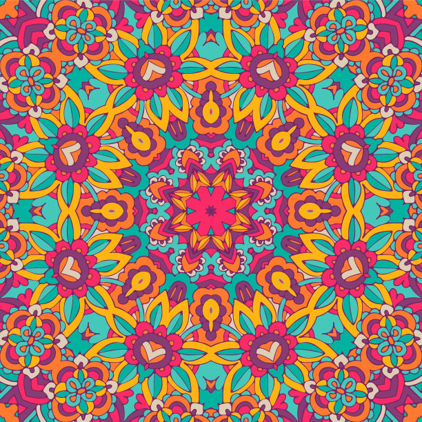 部落印第安民族无缝设计节日图片下载