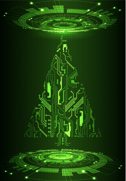 科技圣诞树来自数码电子图片下载