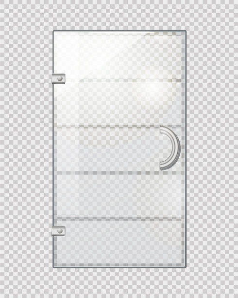 透明门上的灰色格子背景图片下载