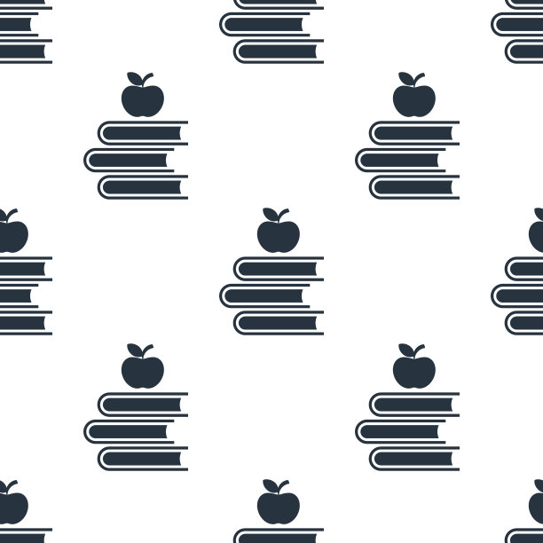 无缝书本与苹果模式教育图片下载