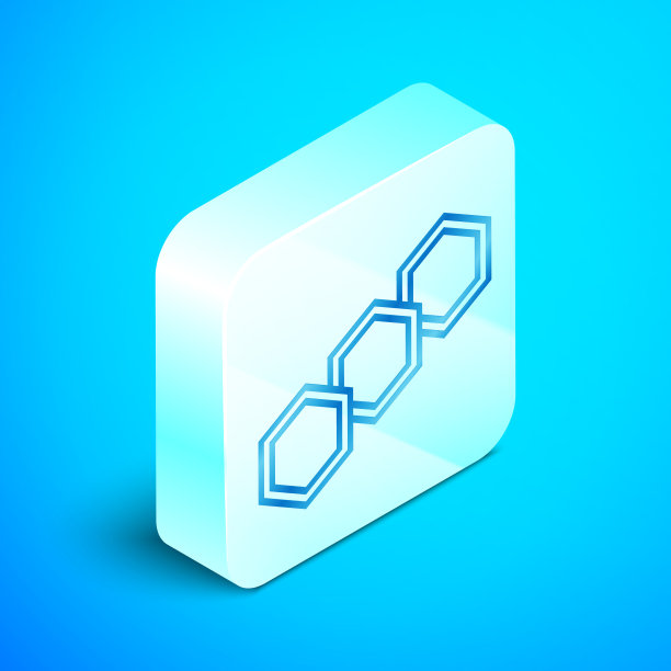 等距线蜂窝图标孤立在蓝色图片下载