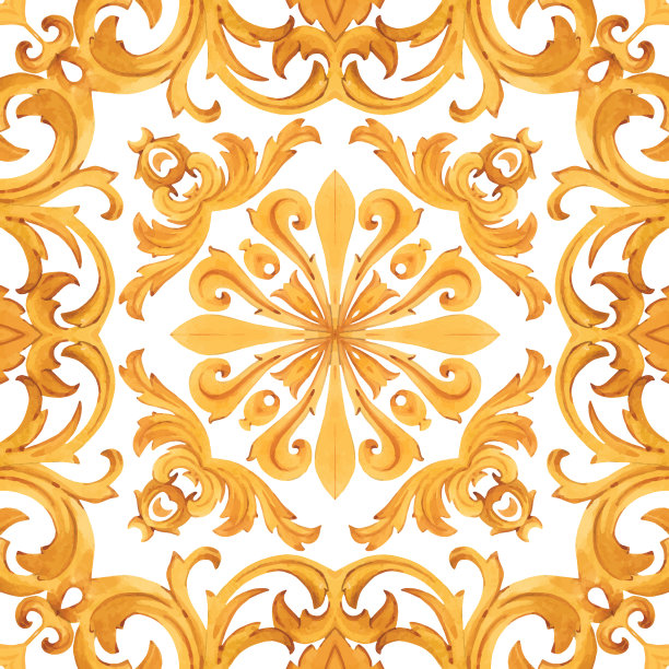 金碧辉煌的巴洛克式奢华图案图片下载