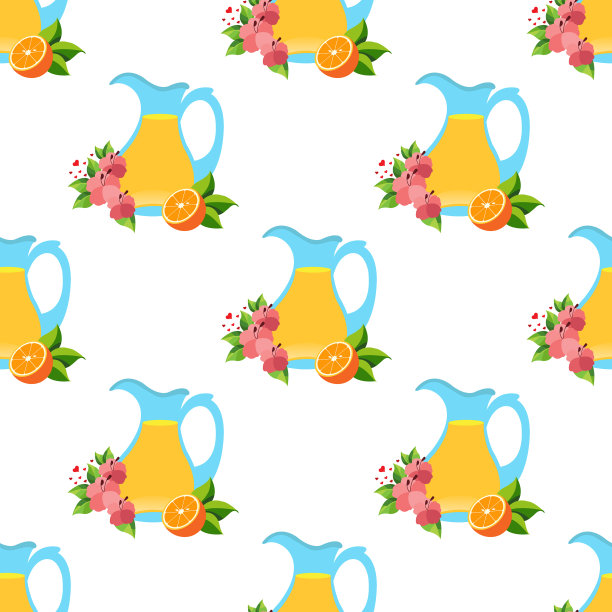 无缝图案配罐配图像图片下载