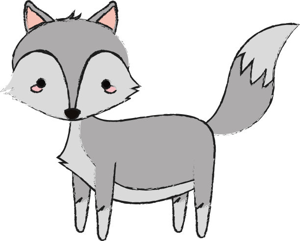 可爱的狼图标图片下载