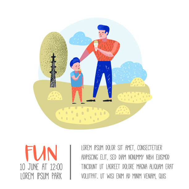 家庭户外活动海报横幅行走图片下载