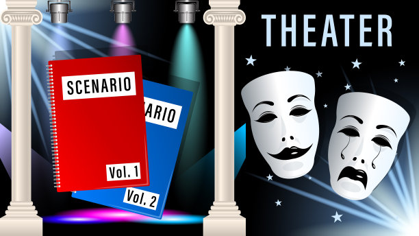 戏剧脸谱剧本场景图片下载