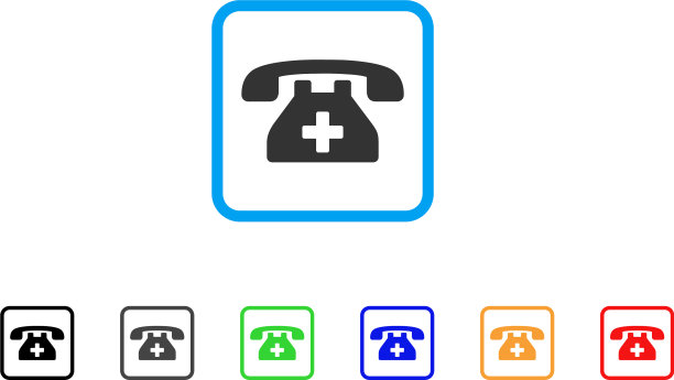 门诊电话框图标图片下载