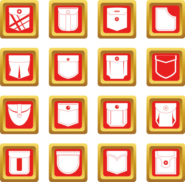 口袋类型图标设置为红色图片下载