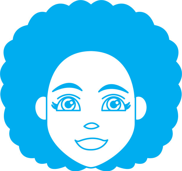 年轻女子卡通图片下载