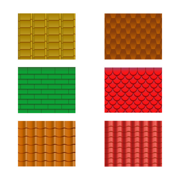 彩色屋顶瓦套图片下载