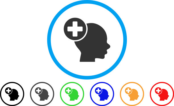 头部治疗圆角图标图片下载