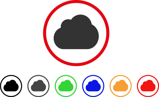 云圆形图标图片下载