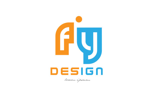 Fy fy橙色蓝色字母标志图片下载