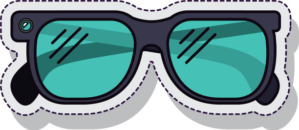 太阳镜夏天孤立的图标图片下载