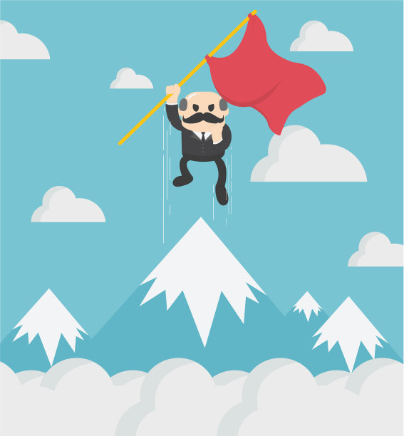 企业财务成功的概念是旗帜图片下载