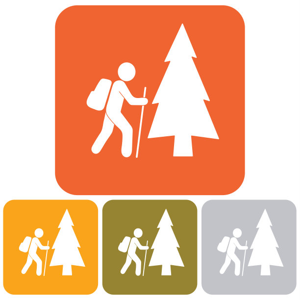 徒步旅行图标图片下载