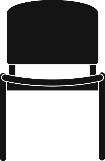 黑色办公椅图标简约风格图片下载