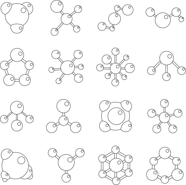 分子图标设置轮廓样式图片下载