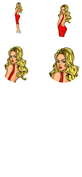 流行艺术社交网络用户的头像图片下载