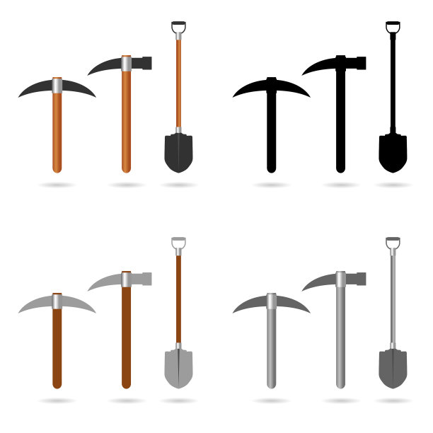 挖掘工具集图片下载