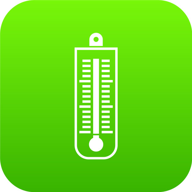 温度计图标数字绿色图片下载