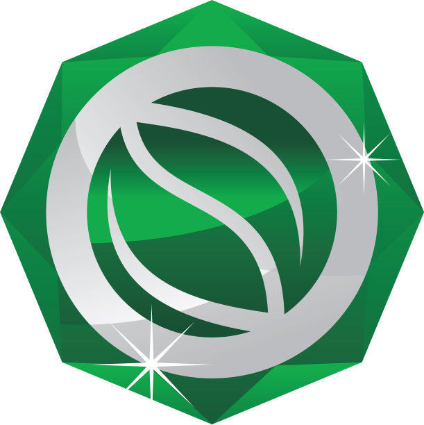 叶子钻石标志设计模板图片下载