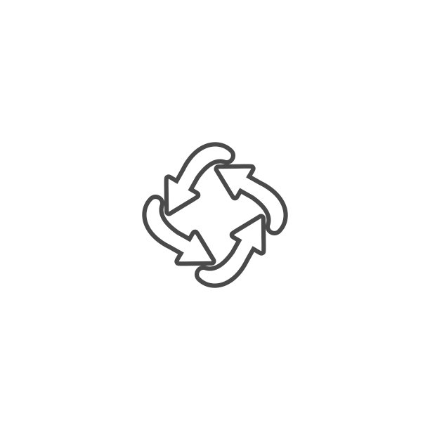 可回收生态细线图标图片下载