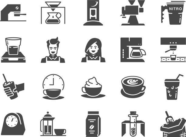 咖啡店图标集图片下载