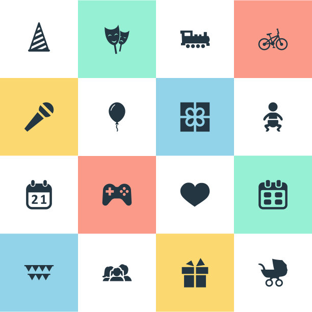 一套简单的庆祝活动图片下载