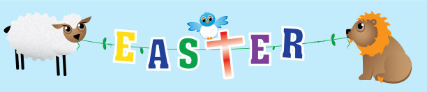 羔羊、狮子和十字小孩图片下载