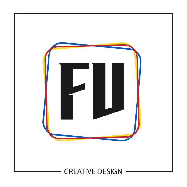 首字母fv标志模板设计图片下载