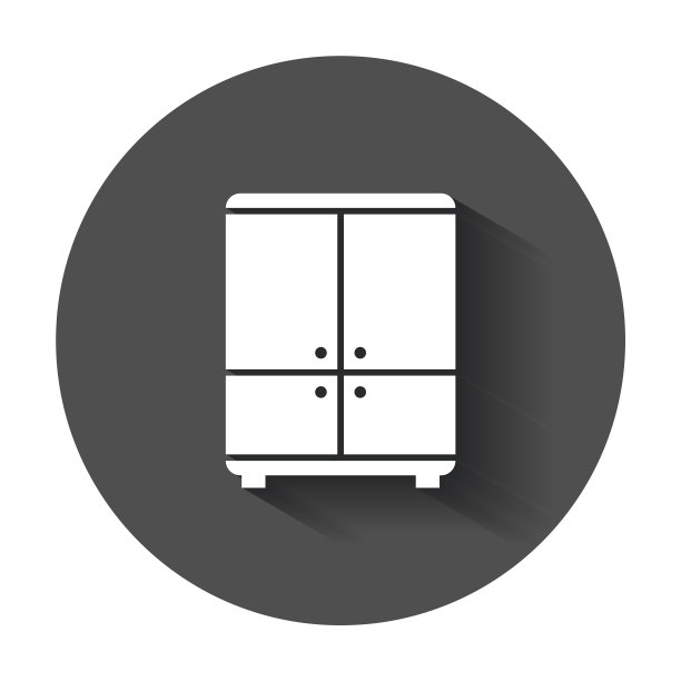 橱柜图标现代平面象形图的商业图片下载