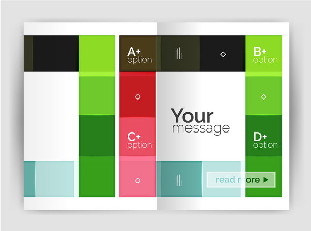 现代几何a4传单宣传册图片下载
