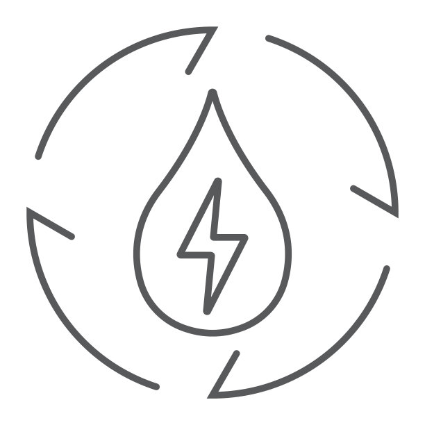 水能细线象征生态与能源图片下载