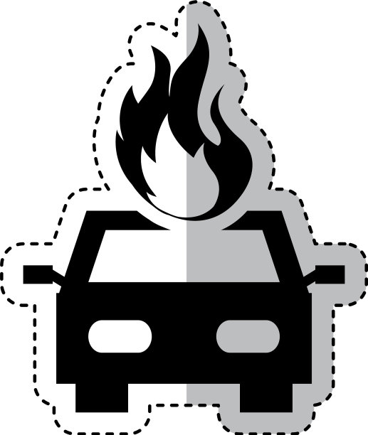 汽车保险孤立图标图片下载