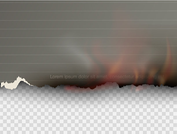 用火焚烧模板撕裂的纸张图片下载