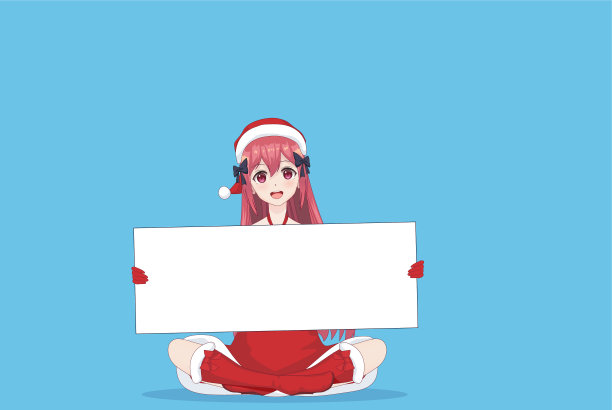 日本亚洲妇女举着白色的大招牌图片下载