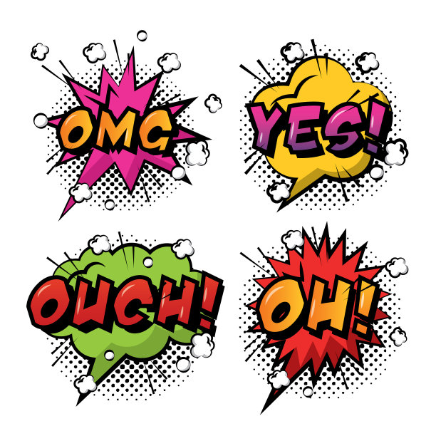 漫画波普艺术演讲泡泡图片下载