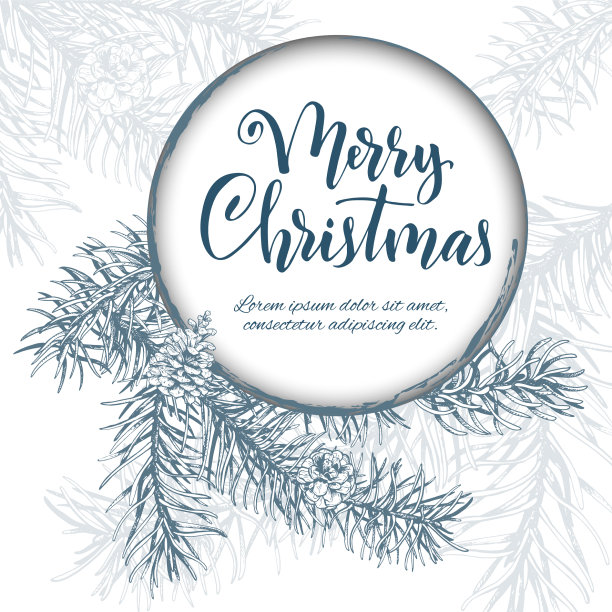 手绘圣诞速写图片下载