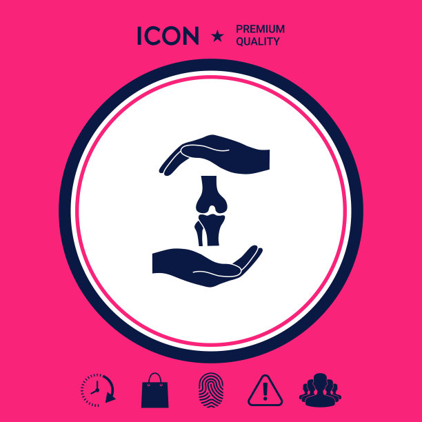 手握膝关节保护标志图片下载