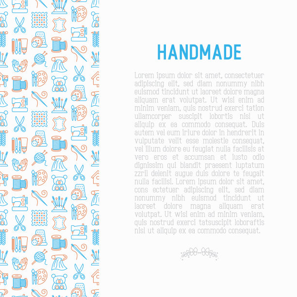 手工概念与细线图标图片下载