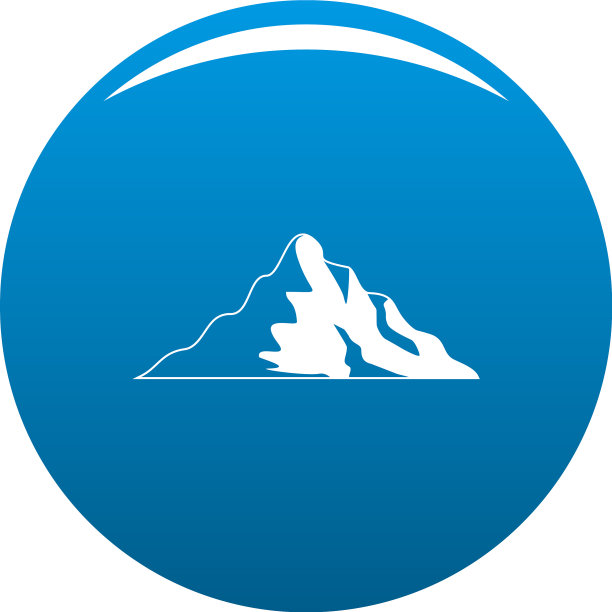 雪山图标蓝色图片下载