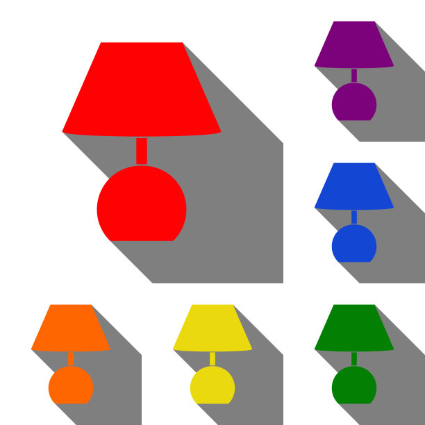 灯标套红橙黄图片下载